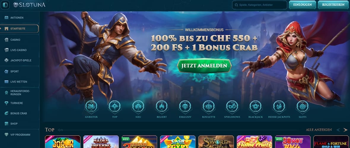 Slotuna Casino Schweiz